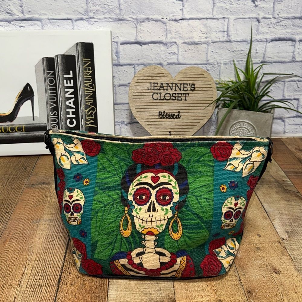 Dia de los Muertos Art, Boho Bags, Cotton Bag, Frida Art, Skeleton Purse El Paso